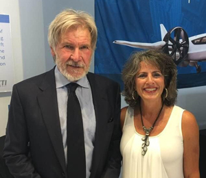 Susan with Harrison Ford